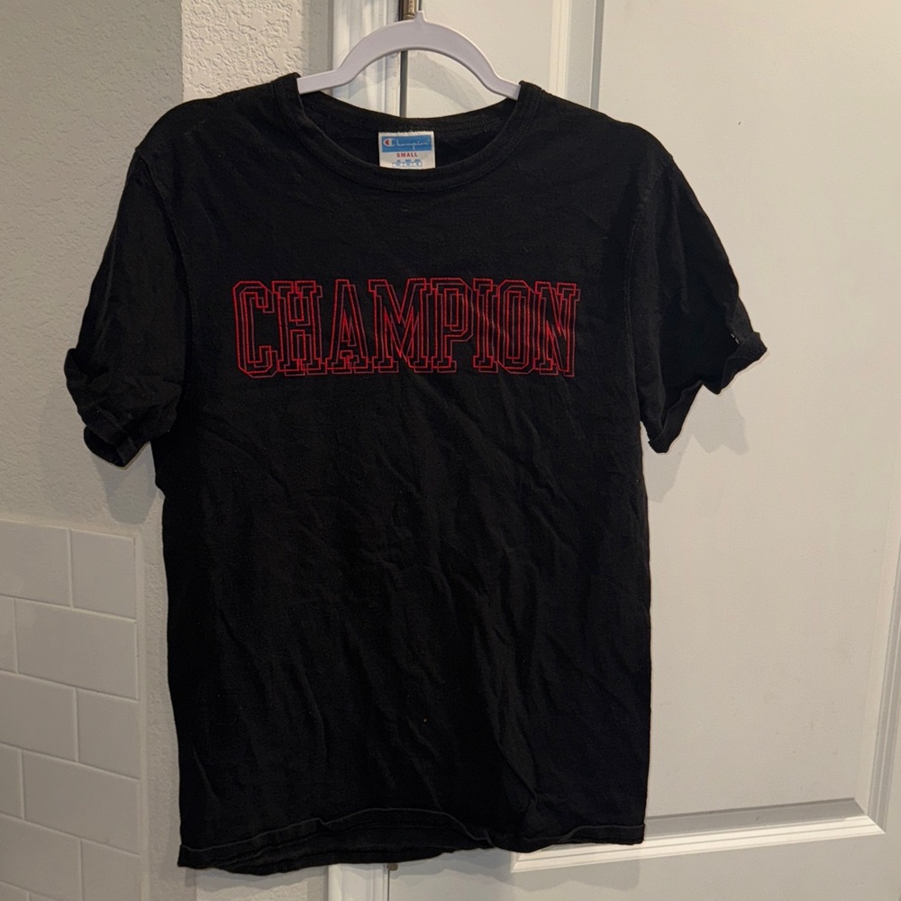 Champion Black Unisex T-Shirt